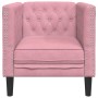 Sillón Chesterfield de terciopelo rosa en Sofás | Comprar online en Foru.es