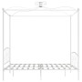 Estructura de cama con dosel metal blanco 160x200 cm de vidaXL, Camas y somieres - Ref: Foro24-284472, Precio: 236,52 €, Desc...