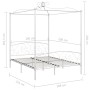 Estructura de cama con dosel metal blanco 160x200 cm de vidaXL, Camas y somieres - Ref: Foro24-284472, Precio: 236,52 €, Desc...
