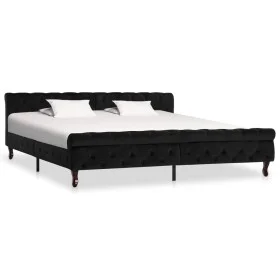 Black velvet bed frame 200x200 cm by vidaXL, Beds and slatted bases - Ref: Foro24-288556, Price: 382,47 €, Discount: %
