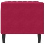 Sillón Chesterfield de terciopelo artificial rojo tinto en Sofás | Comprar online en Foru.es