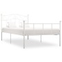 Estructura de cama de metal blanco 90x200 cm de vidaXL, Camas y somieres - Ref: Foro24-284516, Precio: 113,86 €, Descuento: %