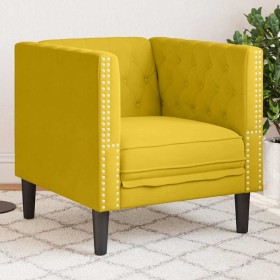Sillón Chesterfield de terciopelo amarillo en Sofás | Comprar online en Foru.es