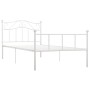 Estructura de cama de metal blanco 90x200 cm de vidaXL, Camas y somieres - Ref: Foro24-284516, Precio: 113,86 €, Descuento: %