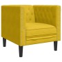 Sillón Chesterfield de terciopelo amarillo en Sofás | Comprar online en Foru.es