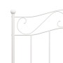 Estructura de cama de metal blanco 90x200 cm de vidaXL, Camas y somieres - Ref: Foro24-284516, Precio: 113,86 €, Descuento: %
