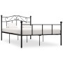 Estructura de cama de metal negro 140x200 cm de vidaXL, Camas y somieres - Ref: Foro24-284526, Precio: 136,92 €, Descuento: %