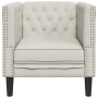 Sillón Chesterfield de terciopelo blanco crema en Sofás | Comprar online en Foru.es