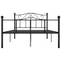 Estructura de cama de metal negro 140x200 cm de vidaXL, Camas y somieres - Ref: Foro24-284526, Precio: 136,92 €, Descuento: %