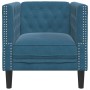 Sillón Chesterfield de terciopelo azul en Sofás | Comprar online en Foru.es