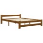 Estructura de cama madera maciza pino marrón miel 120x200 cm de vidaXL, Camas y somieres - Ref: Foro24-322007, Precio: 87,20 ...