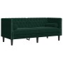 Sofá Chesterfield 2 plazas con cojines terciopelo verde oscuro en Sofás | Comprar online en Foru.es