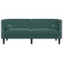 Sofá Chesterfield 2 plazas con cojines terciopelo verde oscuro en Sofás | Comprar online en Foru.es