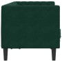 Sofá Chesterfield 2 plazas con cojines terciopelo verde oscuro en Sofás | Comprar online en Foru.es