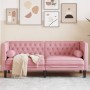 Sofá Chesterfield 2 plazas con cojines terciopelo rosa en Sofás | Comprar online en Foru.es