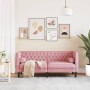 Sofá Chesterfield 2 plazas con cojines terciopelo rosa en Sofás | Comprar online en Foru.es