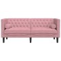 Sofá Chesterfield 2 plazas con cojines terciopelo rosa en Sofás | Comprar online en Foru.es