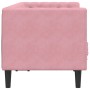 Sofá Chesterfield 2 plazas con cojines terciopelo rosa en Sofás | Comprar online en Foru.es