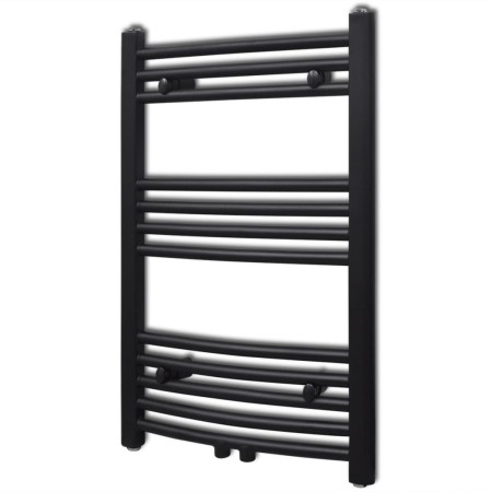 Radiador toallero de baño curvo negro 500 x 764 mm de vidaXL, Radiadores - Ref: Foro24-141913, Precio: 70,87 €, Descuento: %