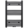Radiador toallero de baño curvo negro 500 x 764 mm de vidaXL, Radiadores - Ref: Foro24-141913, Precio: 70,87 €, Descuento: %