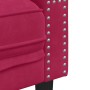Sofá Chesterfield 2 plazas con cojines terciopelo rojo tinto en Sofás | Comprar online en Foru.es
