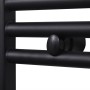 Radiador toallero de baño curvo negro 500 x 764 mm de vidaXL, Radiadores - Ref: Foro24-141913, Precio: 70,87 €, Descuento: %
