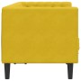 Sofá Chesterfield 2 plazas con cojines terciopelo amarillo en Sofás | Comprar online en Foru.es