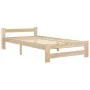 Estructura de cama de madera maciza de pino 100x200 cm de vidaXL, Camas y somieres - Ref: Foro24-321992, Precio: 93,21 €, Des...