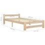 Estructura de cama de madera maciza de pino 100x200 cm de vidaXL, Camas y somieres - Ref: Foro24-321992, Precio: 82,91 €, Des...