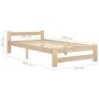 Estructura de cama de madera maciza de pino 100x200 cm de vidaXL, Camas y somieres - Ref: Foro24-321992, Precio: 93,21 €, Des...