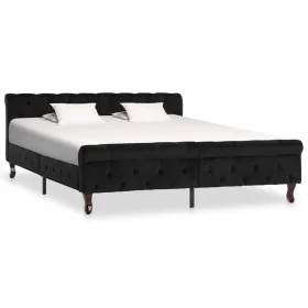 Black velvet bed frame 160x200 cm by vidaXL, Beds and slatted bases - Ref: Foro24-288554, Price: 363,16 €, Discount: %