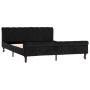 Estructura de cama de terciopelo negro 160x200 cm de vidaXL, Camas y somieres - Ref: Foro24-288554, Precio: 369,41 €, Descuen...