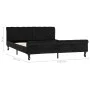 Estructura de cama de terciopelo negro 160x200 cm de vidaXL, Camas y somieres - Ref: Foro24-288554, Precio: 363,16 €, Descuen...