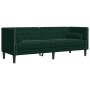Sofá Chesterfield 3 plazas con cojines terciopelo verde oscuro en Sofás | Comprar online en Foru.es