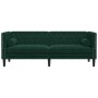 Sofá Chesterfield 3 plazas con cojines terciopelo verde oscuro en Sofás | Comprar online en Foru.es