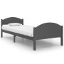 Estructura de cama madera maciza de pino gris oscuro 100x200 cm de vidaXL, Camas y somieres - Ref: Foro24-322047, Precio: 105...