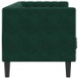 Sofá Chesterfield 3 plazas con cojines terciopelo verde oscuro en Sofás | Comprar online en Foru.es