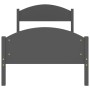 Estructura de cama madera maciza de pino gris oscuro 100x200 cm de vidaXL, Camas y somieres - Ref: Foro24-322047, Precio: 105...