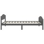 Estructura de cama madera maciza de pino gris oscuro 100x200 cm de vidaXL, Camas y somieres - Ref: Foro24-322047, Precio: 105...