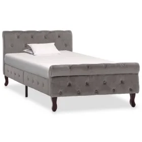 Gray velvet bed frame 90x200 cm by vidaXL, Beds and slatted bases - Ref: Foro24-288557, Price: 256,02 €, Discount: %