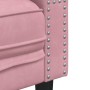Sofá Chesterfield 3 plazas con cojines terciopelo rosa en Sofás | Comprar online en Foru.es