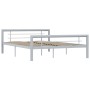 Estructura de cama de metal gris y blanco 120x200 cm de vidaXL, Camas y somieres - Ref: Foro24-284558, Precio: 113,62 €, Desc...