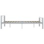 Estructura de cama de metal gris y blanco 120x200 cm de vidaXL, Camas y somieres - Ref: Foro24-284558, Precio: 113,62 €, Desc...