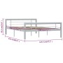Estructura de cama de metal gris y blanco 120x200 cm de vidaXL, Camas y somieres - Ref: Foro24-284558, Precio: 113,62 €, Desc...