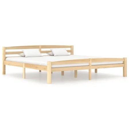 Estructura de cama de madera maciza de pino 180x200 cm de vidaXL, Camas y somieres - Ref: Foro24-322066, Precio: 170,88 €, De...