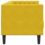 Sofá Chesterfield 3 plazas con cojines terciopelo amarillo en Sofás | Comprar online en Foru.es