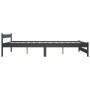 Estructura de cama madera maciza de pino gris oscuro 180x200 cm de vidaXL, Camas y somieres - Ref: Foro24-322024, Precio: 133...