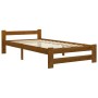 Estructura de cama madera maciza pino marrón miel 100x200 cm de vidaXL, Camas y somieres - Ref: Foro24-322006, Precio: 85,01 ...