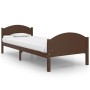 Estructura de cama madera maciza pino marrón oscuro 100x200 cm de vidaXL, Camas y somieres - Ref: Foro24-322042, Precio: 129,...
