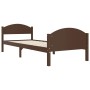 Estructura de cama madera maciza pino marrón oscuro 100x200 cm de vidaXL, Camas y somieres - Ref: Foro24-322042, Precio: 129,...